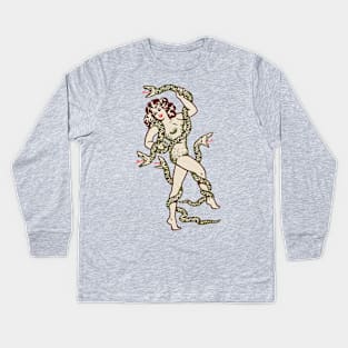 Lydia the Tattooed Snake Lady Kids Long Sleeve T-Shirt